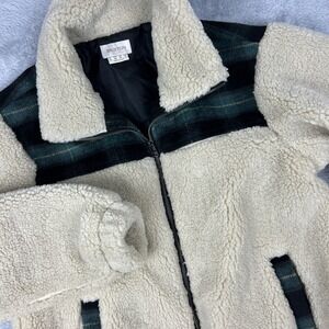 Brixton Women's XS Sheridan Plaid Fleece Jacket Preppy Fuzzy Cozy Warm